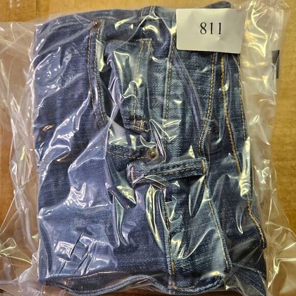 Lucky Brand Shorts Womens 4/27 Blue Bermuda Solid Flat Front Denim - Picture 10 of 10